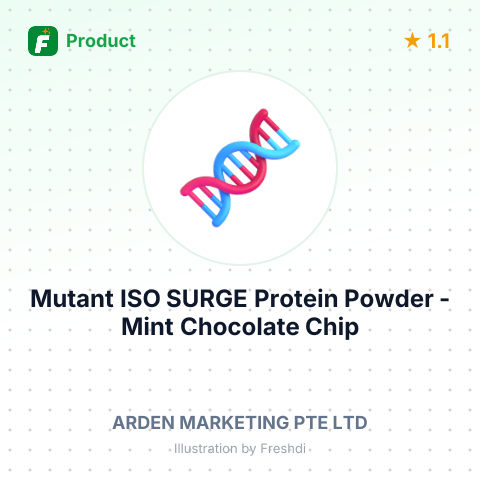 Mutant ISO SURGE Protein Powder - Mint Chocolate Chip – summary card, no photo uploaded yet