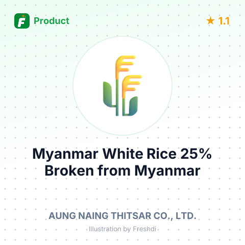 Myanmar White Rice 25% Broken – summary card, no photo uploaded yet