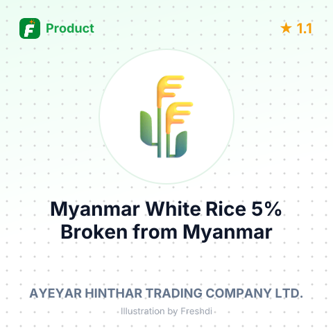 Myanmar White Rice 5% Broken – summary card, no photo uploaded yet