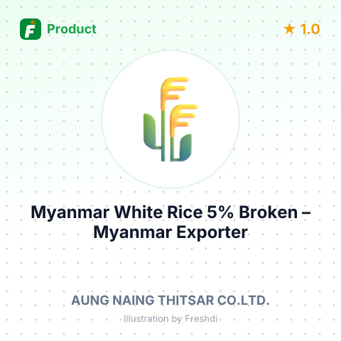 Myanmar White Rice 5% Broken – summary card, no photo uploaded yet