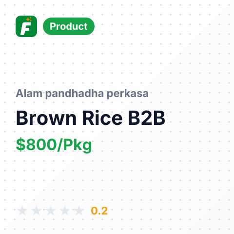 NOP Certified Long Grain Brown Rice – summary card, no photo uploaded yet