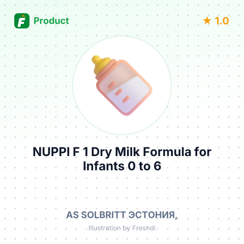 NUPPI F 1 Dry Milk Formula for Infants 0 to 6 Months – summary card, no photo uploaded yet