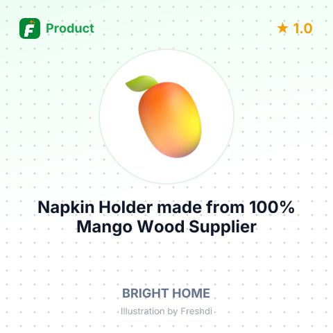 Napkin Holder made from 100% Mango Wood – summary card, no photo uploaded yet