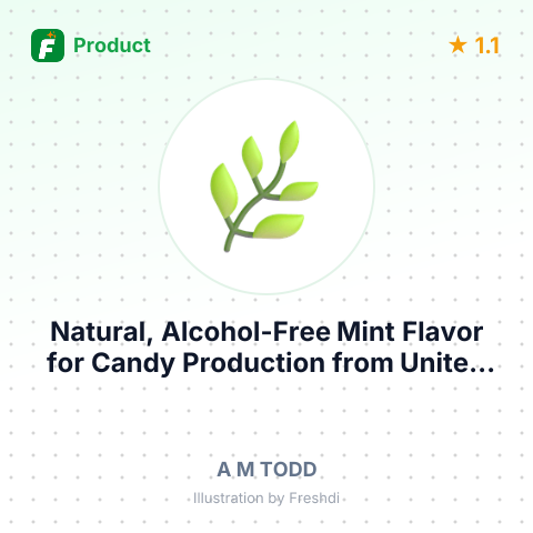 Natural, Alcohol-Free Mint Flavor for Candy Production – summary card, no photo uploaded yet