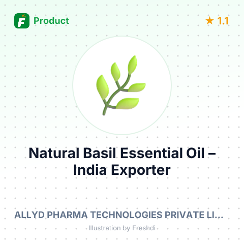 Natural Basil Essential Oil – product summary card, no photo uploaded yet