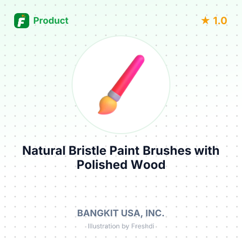 Natural Bristle Paint Brushes with Polished Wood Handle – summary card, no photo uploaded yet