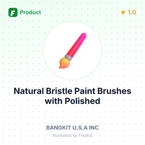 Natural Bristle Paint Brushes with Polished Wooden Handle – summary card, no photo uploaded yet
