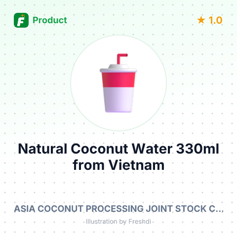 Natural Coconut Water 330ml – summary card, no photo uploaded yet