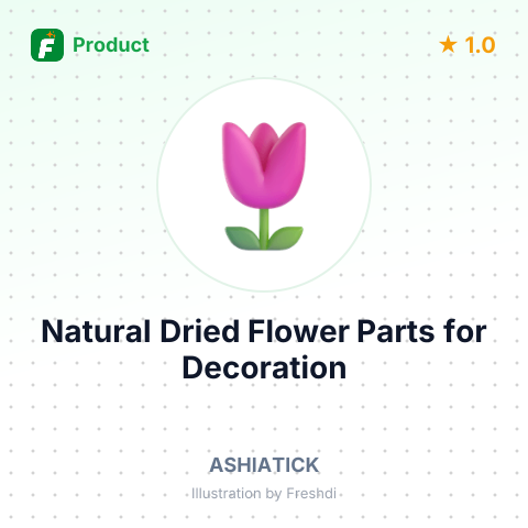 Natural Dried Flower Parts for Decoration – summary card, no photo uploaded yet