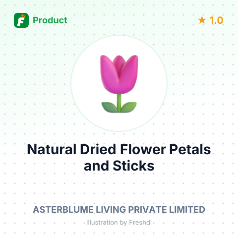 Natural Dried Flower Petals and Sticks – summary card, no photo uploaded yet