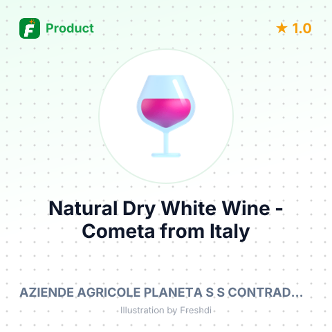 Natural Dry White Wine - Cometa – summary card, no photo uploaded yet