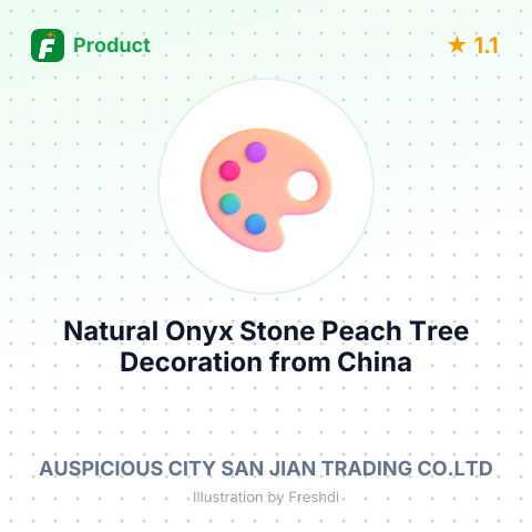 Natural Onyx Stone Peach Tree Decoration – summary card, no photo uploaded yet