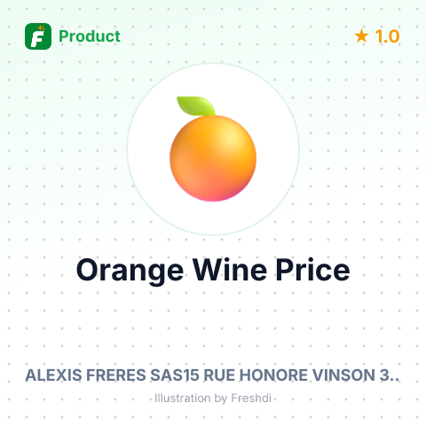Natural Orange Wine – summary card, no photo uploaded yet