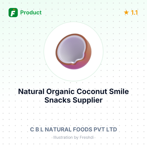 Natural Organic Coconut Smile Snacks – summary card, no photo uploaded yet
