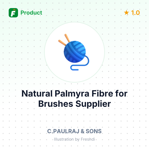 Natural Palmyra Fibre for Brushes – summary card, no photo uploaded yet
