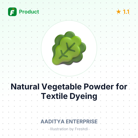 Natural Vegetable Powder for Textile Dyeing – product summary card, no photo uploaded yet