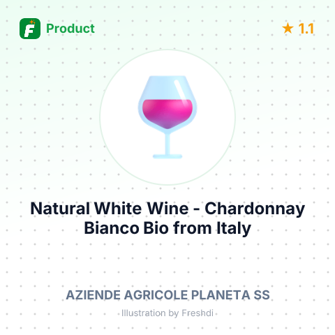 Natural White Wine - Chardonnay Bianco Bio – summary card, no photo uploaded yet