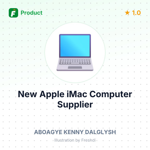 New Apple iMac Computer – summary card, no photo uploaded yet