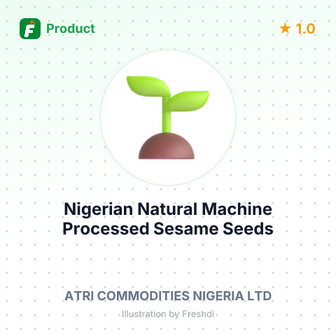 Nigerian Natural Machine Processed Sesame Seeds – summary card, no photo uploaded yet