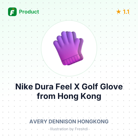 Nike Dura Feel X Golf Glove – summary card, no photo uploaded yet