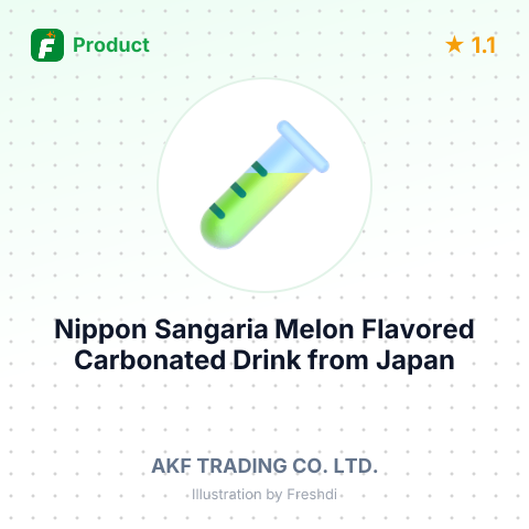 Nippon Sangaria Melon Flavored Carbonated Drink – summary card, no photo uploaded yet