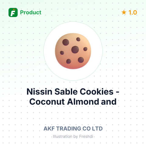 Nissin Sable Cookies - Coconut Almond and Hazelnut Flavor – summary card, no photo uploaded yet