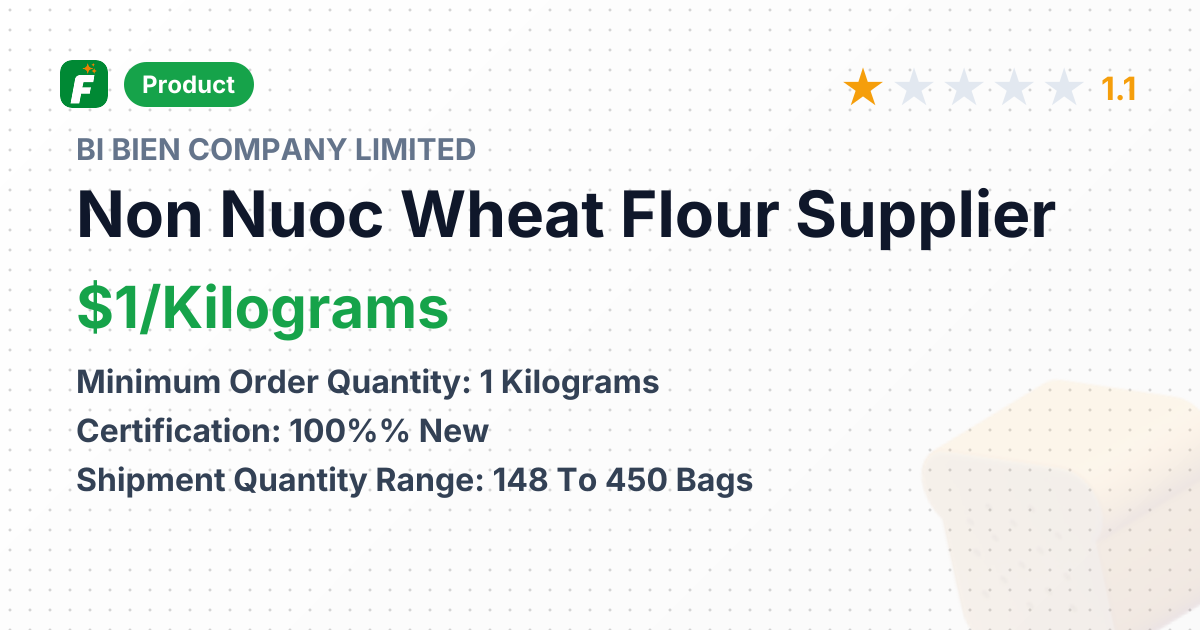 Non Nuoc Wheat Flour – product summary card, no photo uploaded yet