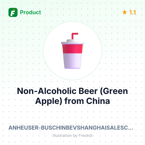 Non-Alcoholic Beer (Green Apple) – summary card, no photo uploaded yet
