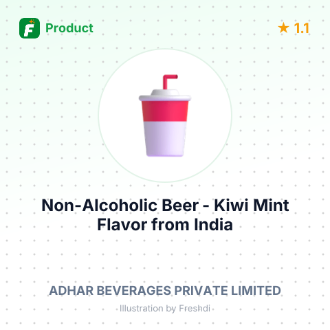 Non-Alcoholic Beer - Kiwi Mint Flavor – summary card, no photo uploaded yet