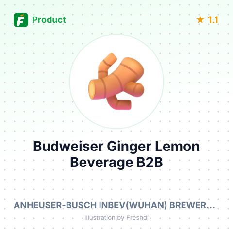 Non-Alcoholic Budweiser Ginger Lemon Beverage – summary card, no photo uploaded yet