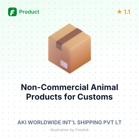 Non-Commercial Animal Products for Customs Purposes – summary card, no photo uploaded yet