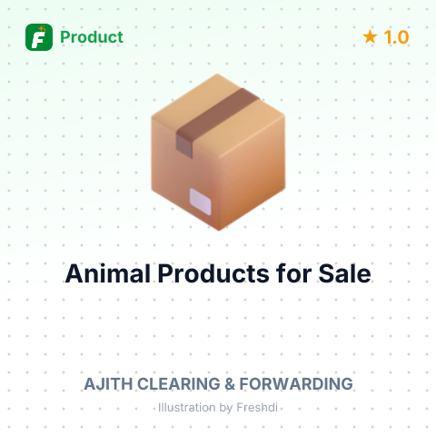 Non-Commercial Animal Products for Customs Valuation – summary card, no photo uploaded yet