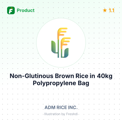 Non-Glutinous Brown Rice in 40kg Polypropylene Bag – summary card, no photo uploaded yet