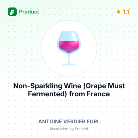 Non-Sparkling Wine (Grape Must Fermented) – summary card, no photo uploaded yet