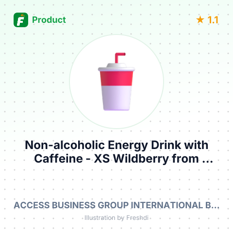 Non-alcoholic Energy Drink with Caffeine - XS Wildberry – summary card, no photo uploaded yet