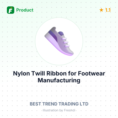 Nylon Twill Ribbon for Footwear Manufacturing – summary card, no photo uploaded yet