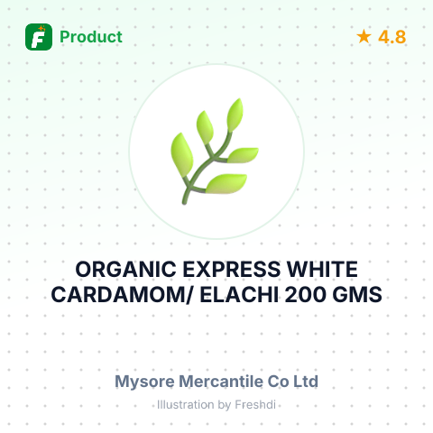 ORGANIC EXPRESS WHITE CARDAMOM/ ELACHI 200 GMS – summary card, no photo uploaded yet