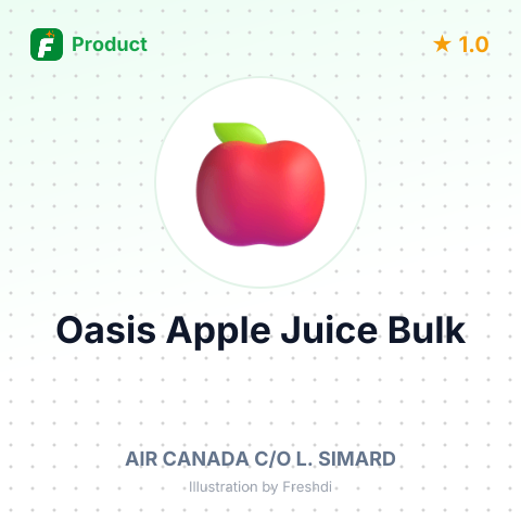 Oasis Apple Juice – product summary card, no photo uploaded yet