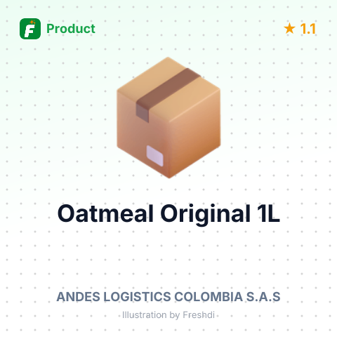 Oatmeal Original 1L – summary card, no photo uploaded yet