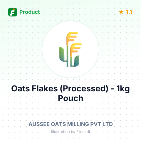 Oats Flakes (Processed) - 1kg Pouch – summary card, no photo uploaded yet