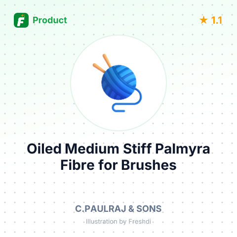 Oiled Medium Stiff Palmyra Fibre for Brushes – summary card, no photo uploaded yet