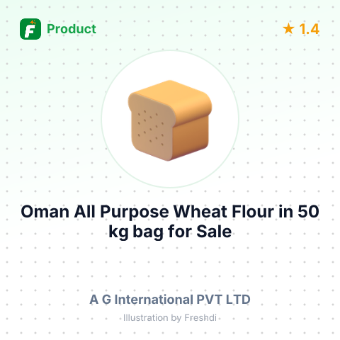 Oman All Purpose Wheat Flour in 50 kg bag – summary card, no photo uploaded yet