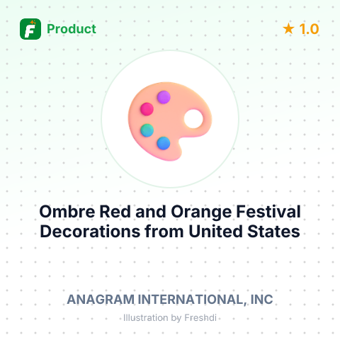 Ombre Red and Orange Festival Decorations – summary card, no photo uploaded yet