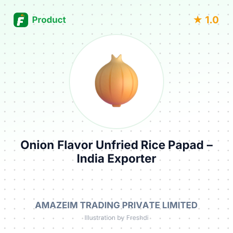 Onion Flavor Unfried Rice Papad – summary card, no photo uploaded yet