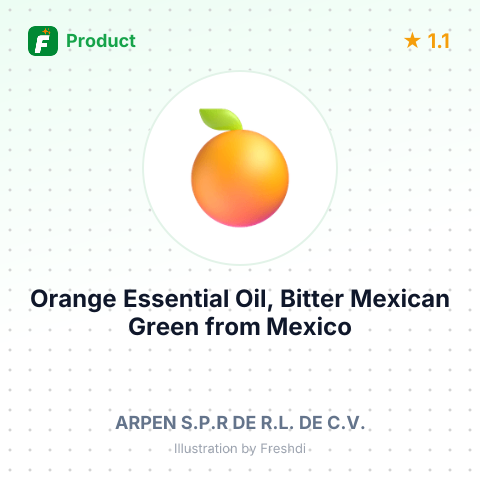 Orange Essential Oil, Bitter Mexican Green – summary card, no photo uploaded yet