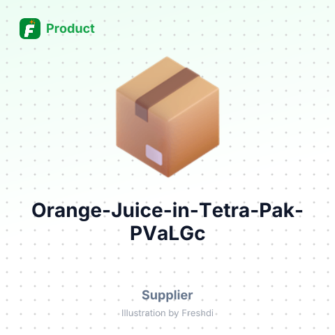 Orange Juice in Tetra Pak – summary card, no photo uploaded yet