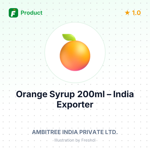 Orange Syrup 200ml – summary card, no photo uploaded yet