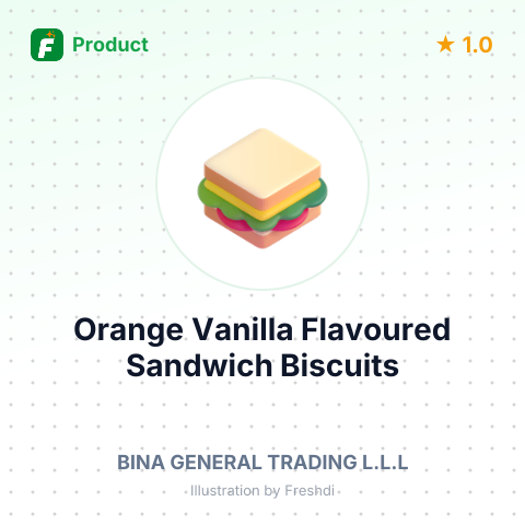 Orange Vanilla Flavoured Sandwich Biscuits – summary card, no photo uploaded yet