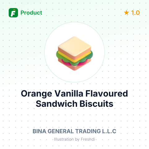Orange Vanilla Flavoured Sandwich Biscuits – summary card, no photo uploaded yet