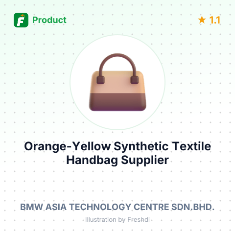 Orange-Yellow Synthetic Textile Handbag – summary card, no photo uploaded yet